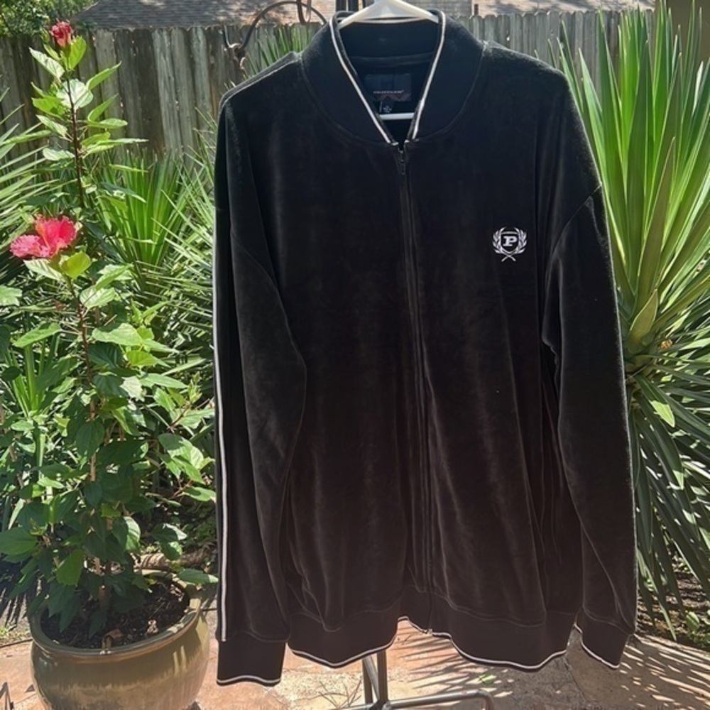 Vintage ▶️ Phat Farm ◀️ Velour Track Jacket  1XL